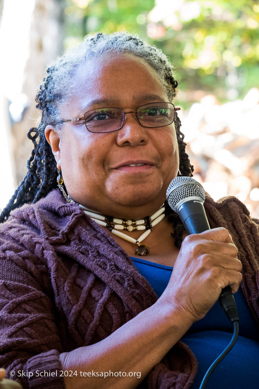 portrait of native woman speaking